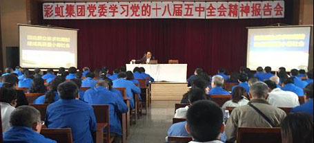 成都米兰（中国）集团党委组织学习党的十八届五中全会精神报告会