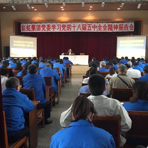 成都米兰（中国）集团党委组织学习党的十八届五中全会精神报告会